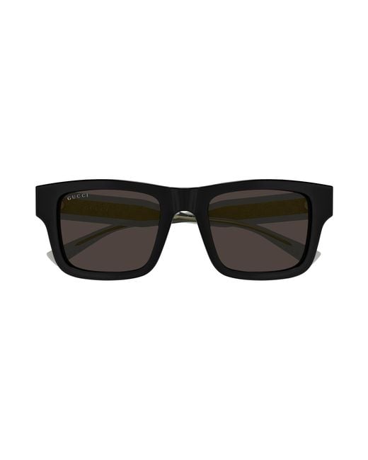 Gucci Black Gg2072Sa 002 Sunglasses Acetate Squared for men