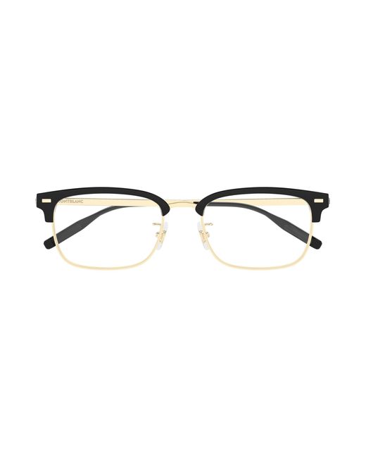 Montblanc Black Mb0493Oj 003 Optical Frames Metal Transparent Squared for men