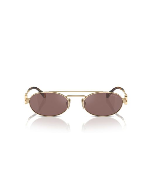 Miu Miu Black Mu 54Zs Zvn70D Sunglasses Metal Round Normal Mirror