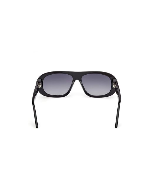 Gcds Black Gd0067 Giuliano 01B Sunglasses Acetate Smoke Squared Normal