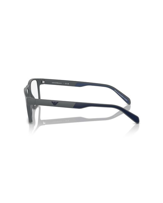 Emporio Armani Black Ea3233 6103 Optical Frames Injected Squared Normal for men