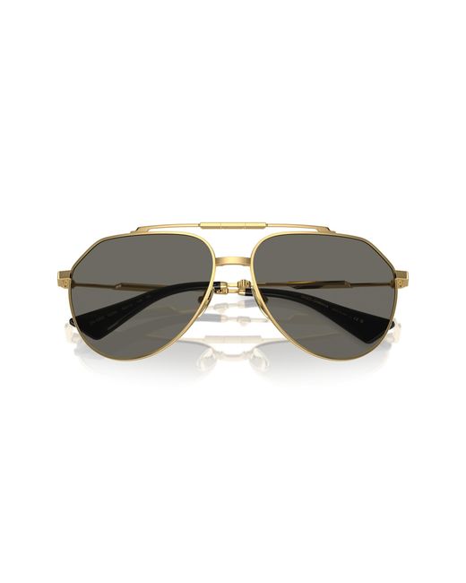 Dolce & Gabbana Black Dg2302 02/R5 Sunglasses Metal Pilot Normal for men