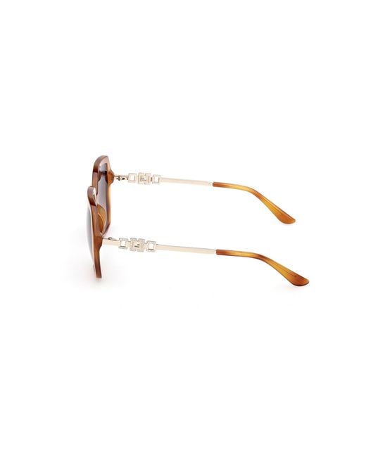 Guess Black Gu00267 53F Sunglasses Injected Geometric Normal