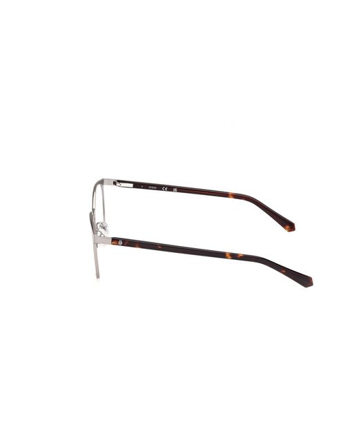 Guess Black Gu50192 009 Optical Frames Metal Round Normal for men