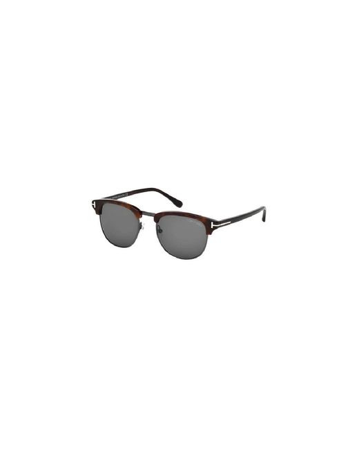 Tom Ford Black Ft0248 Henry 52A Sunglasses Acetate Smoke Squared Normal for men