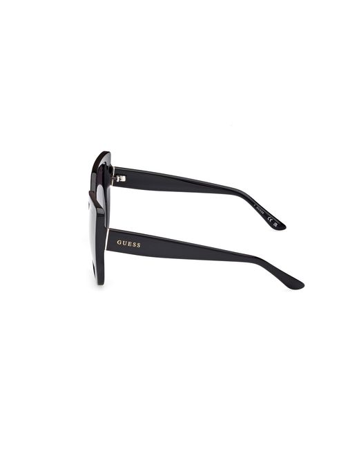Guess Black Gu00154 01B Sunglasses Injected Smoke Geometric Normal