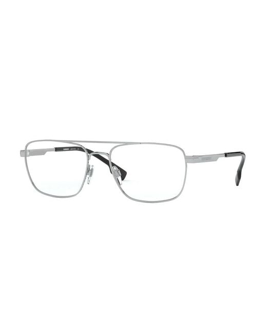 Burberry Black Be1340 1005 Optical Frames Metal Squared for men