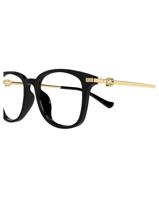 Gucci Black Gg1745Oa 001 Optical Frames Acetate Transparent Round