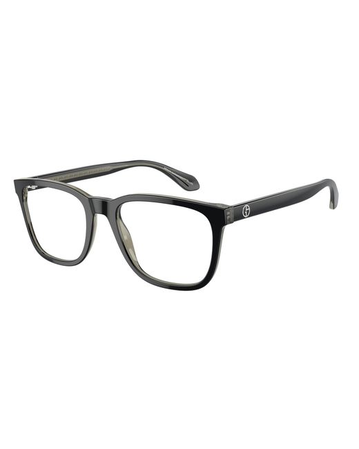 Giorgio Armani Black Ar7255 6087 Optical Frames Acetate Transparent Pillow Normal for men