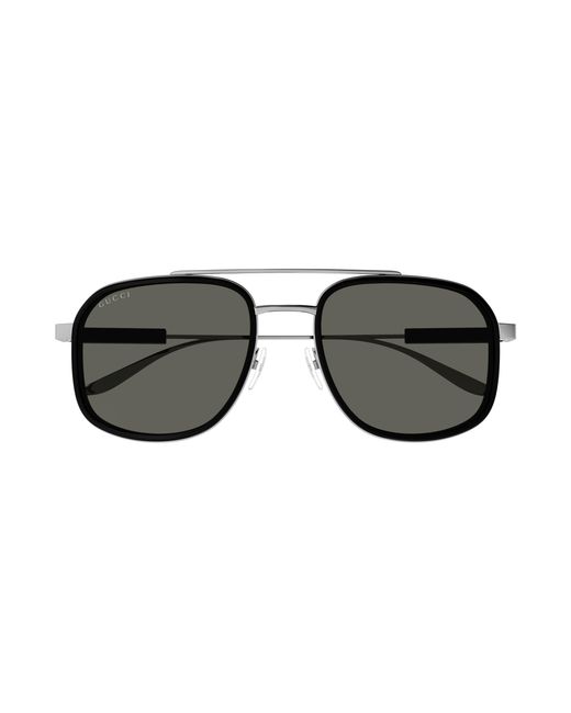 Gucci Black Gg1310S 001 Sunglasses Metal Squared Normal for men