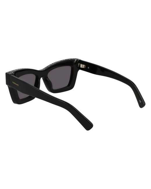 Ferragamo Black Sf2045Sr 001 Sunglasses Acetate Squared Normal