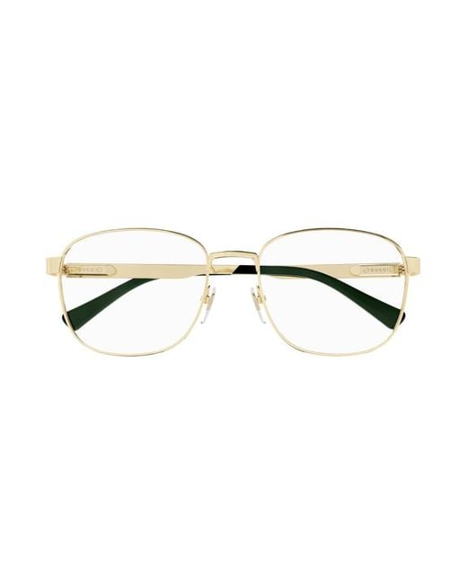 Gucci Black Gg1225O 002 Optical Frames Metal Squared for men