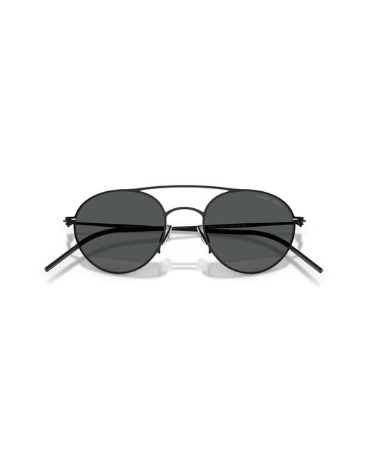 Giorgio Armani Black Ar6169 300187 Sunglasses Metal Round Normal for men