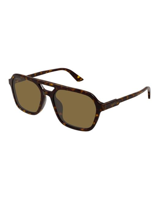 Gucci Black Gg1823Sa 002 Sunglasses Acetate Pilot for men