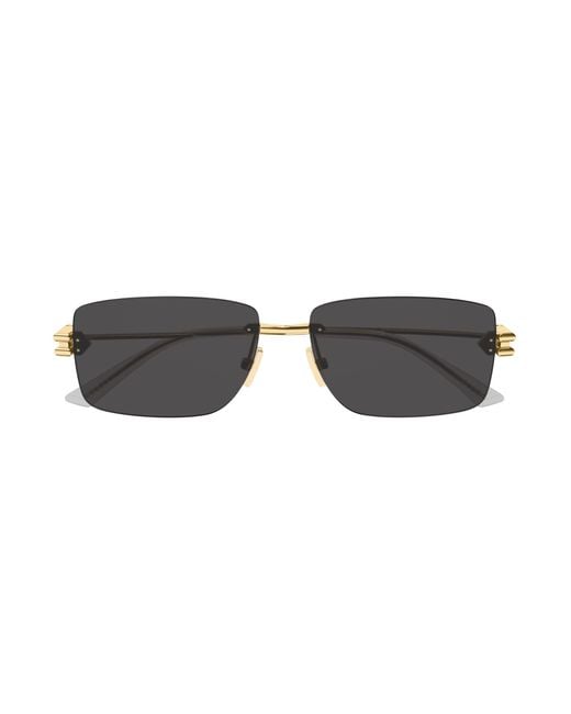 Bottega Veneta Black Bv1126S 002 Sunglasses Metal Squared Normal for men