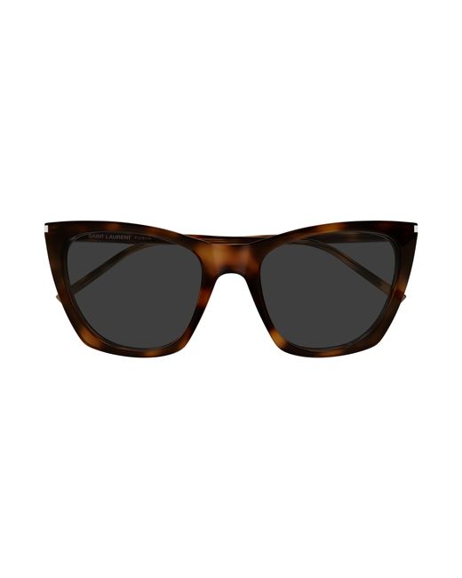 Saint Laurent Black Sl 214 Kate Thin 003 Sunglasses Acetate Cat Eye