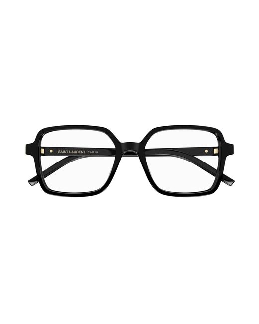Saint Laurent Black Sl M139 002 Optical Frames Acetate Transparent Squared