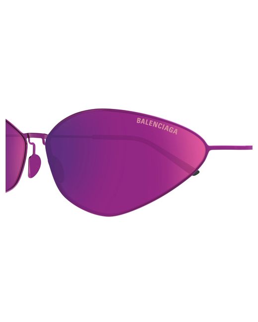 Balenciaga Purple Bb0350S 003 Sunglasses Titanium Cat Eye