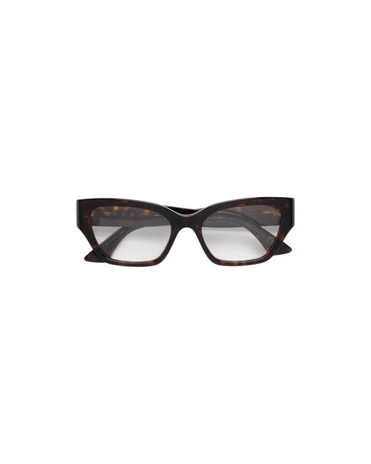 Marni Black Kmi Iyora Dark Optical Frames Acetate Squared