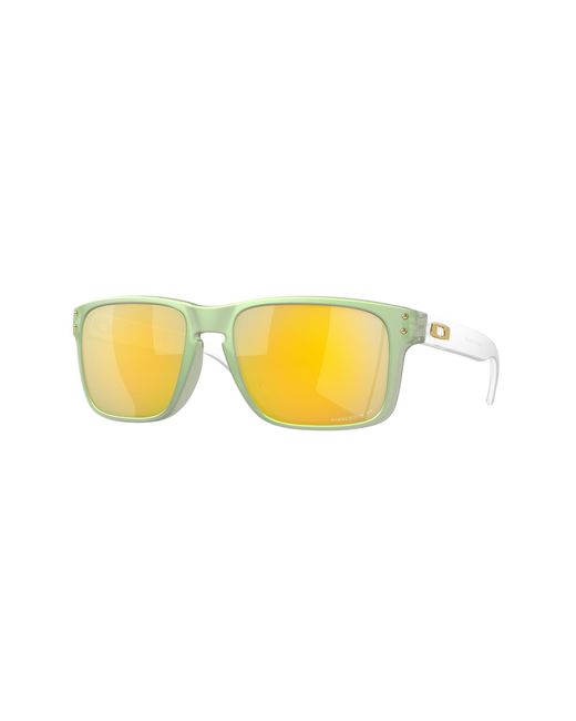 Oakley Black Oo9102 Holbrook 9102Y0 Sunglasses Plastic Squared Polarized Mirror for men
