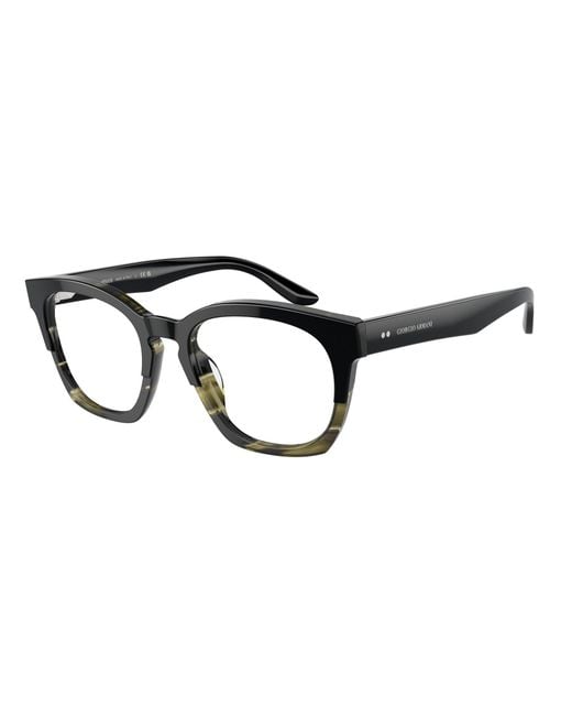Giorgio Armani Black Ar7245U 6007 Optical Frames Acetate Transparent Squared Normal for men