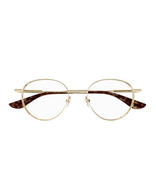 McQueen Black Am0502O 002 Optical Frames Metal Transparent Round