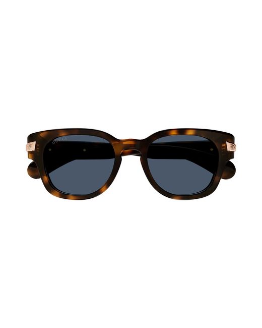 Gucci Black Gg1518S 002 Sunglasses Acetate Round for men