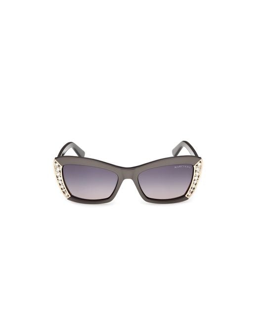 Guess Black Gm00041 20B Sunglasses Acetate Smoke Squared Normal