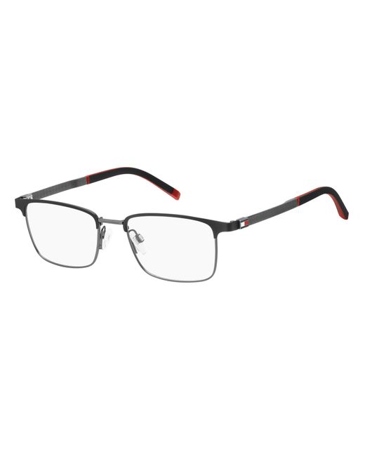 Tommy Hilfiger Black Th 1919 003 Optical Frames Steel Squared for men