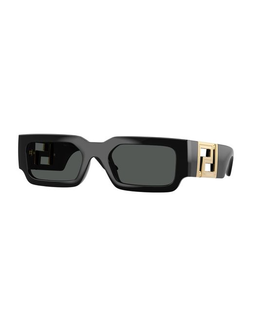 Versace Black Ve4506U Gb1/87 Sunglasses Injected Squared Normal for men