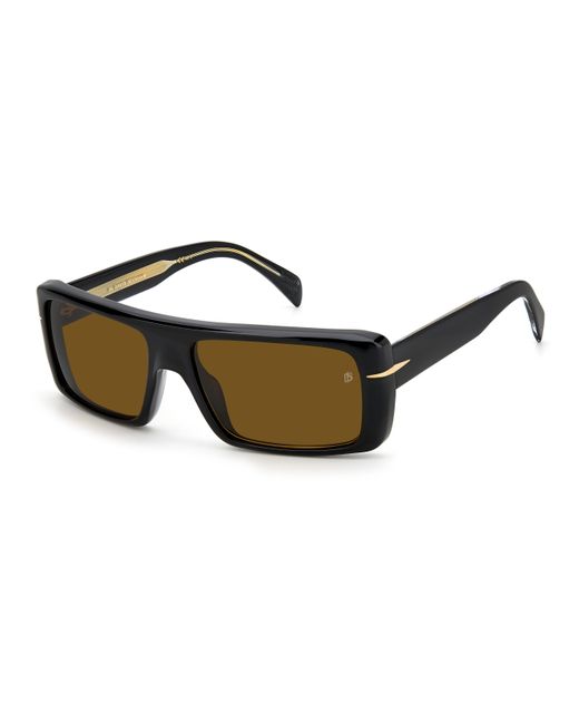David Beckham Black Db 7063/S 807/70 Sunglasses Acetate Squared for men