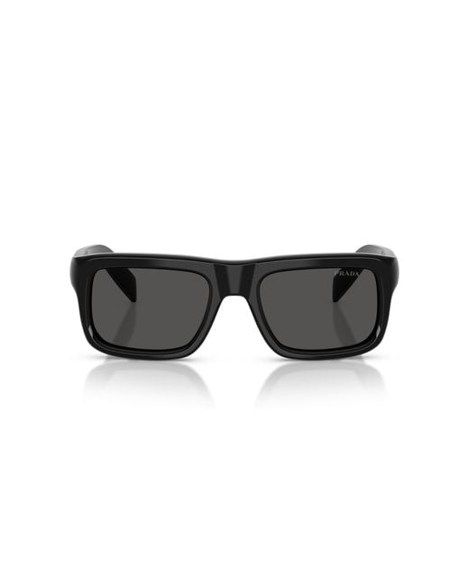 Prada Black Pr D11S 16K08Z Sunglasses Acetate Squared Normal for men