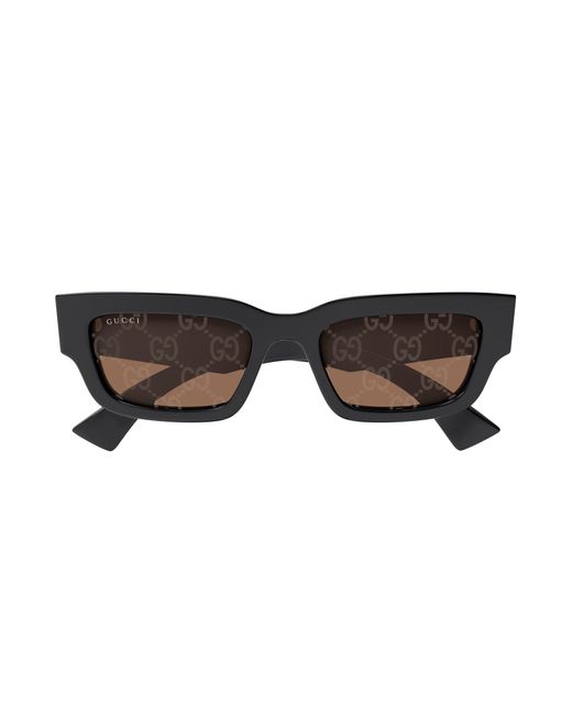Gucci Black Gg1838S 005 Sunglasses Acetate Squared for men
