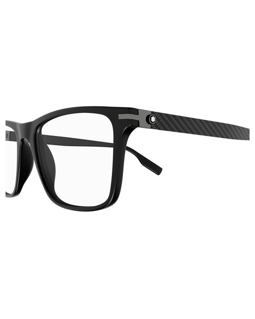 Montblanc Black Mb0251O 001 Optical Frames Acetate Squared for men