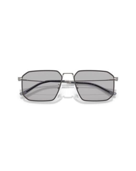 Emporio Armani Black Ea2165D 300387 Sunglasses Metal Geometric Normal for men