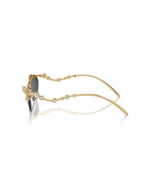 Swarovski Black Sk7016 400487 Sunglasses Metal Round Normal