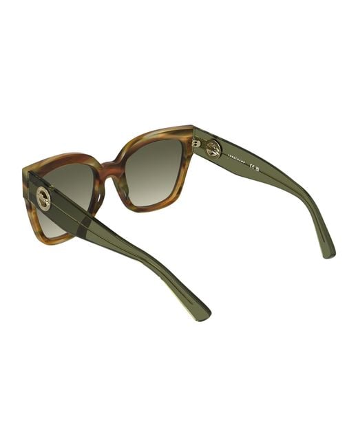 Longchamp Green Lo717S 324 Sunglasses Acetate Squared Normal Nuanced