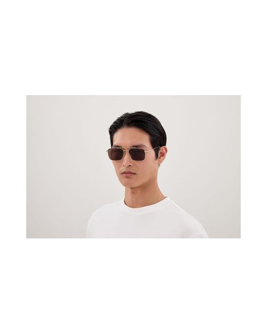 Gucci Black Gg1957Sa 002 Sunglasses Metal Squared for men