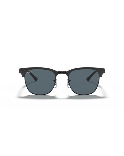 Ray-Ban Black Clubmaster Metal Sunglasses Frame Blue Lenses