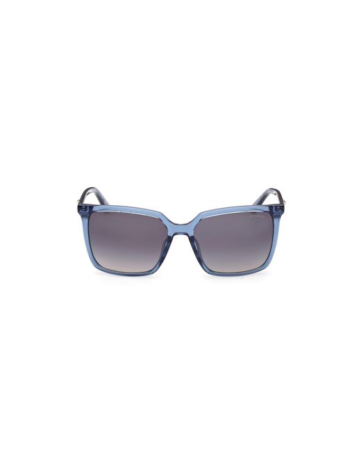 Guess Black Gu00258 90B Sunglasses Injected Smoke Squared Normal