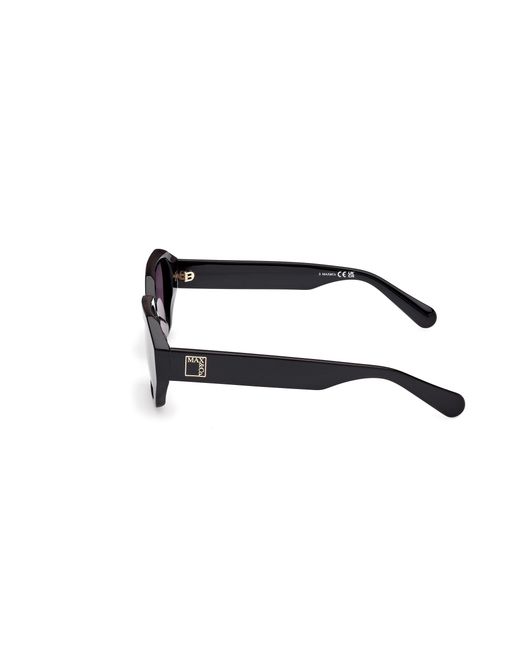 MAX&Co. Black Mo0126 01A Sunglasses Acetate Smoke Geometric Normal