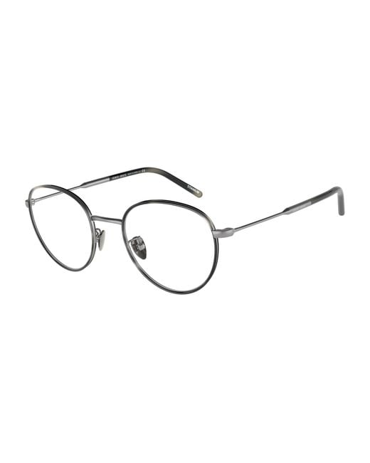 Giorgio Armani Black Ar5114T 3280 Optical Frames Titanium Transparent Round Normal for men