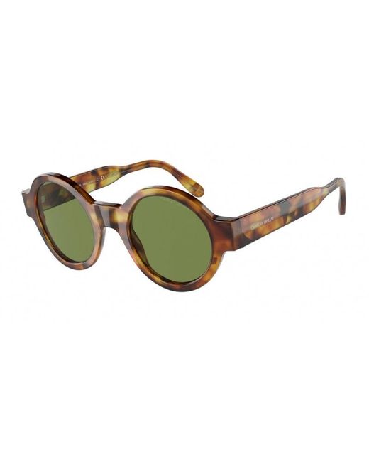 Giorgio Armani Green Ar 903M 57604E Sunglasses Plastic Round Normal