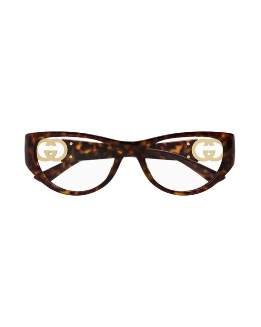 Gucci Black Gg1825O 002 Optical Frames Injected Transparent Cat Eye