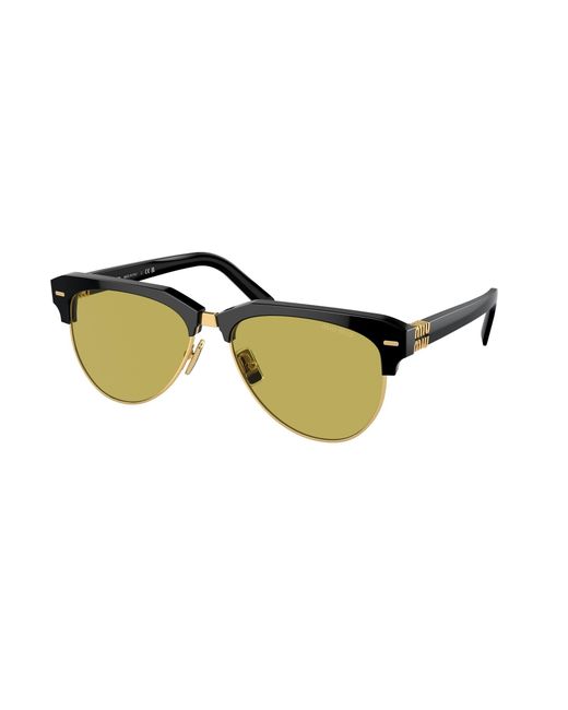 Miu Miu Black Mu 09Zs 1Ab07O Sunglasses Acetate Pilot Normal