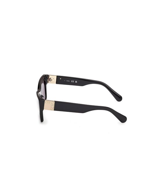 MAX&Co. Black Mo0124 01A Sunglasses Acetate Smoke Cat Eye Normal