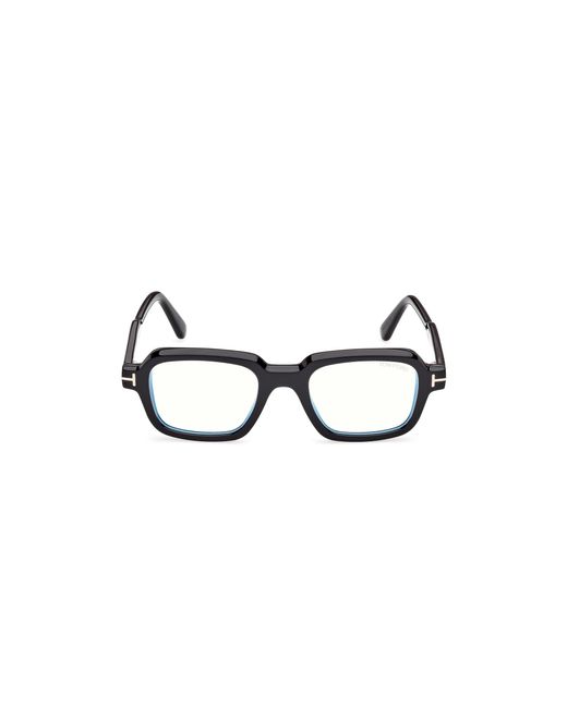 Tom Ford Black Ft6123-B 001 Optical Frames Acetate Geometric Normal for men