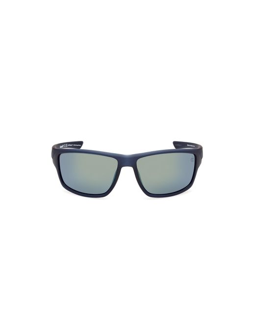 Timberland Black Tb00003 91D Sunglasses Injected Smoke Squared Polarized for men