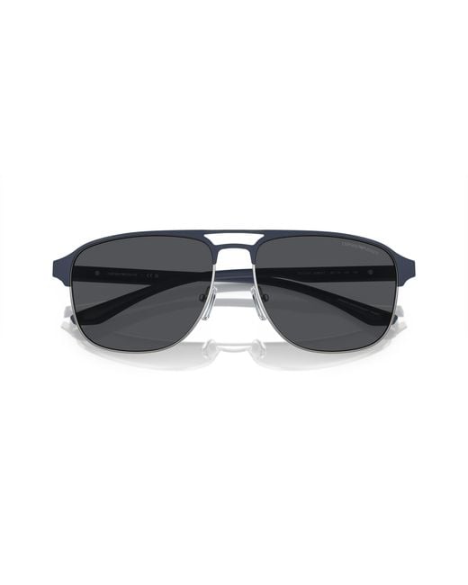 Emporio Armani Black Ea2144 336887 Sunglasses Metal Pilot Normal for men