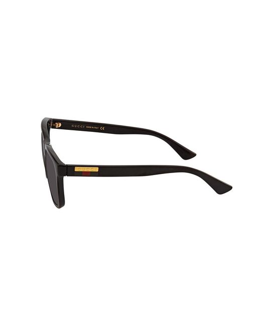 Gucci Black Gg0746S 001 Sunglasses Injected Squared Normal for men